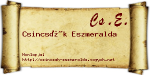 Csincsák Eszmeralda névjegykártya